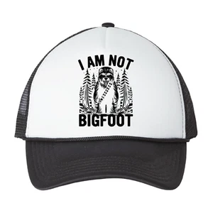 Bigfoot Sasquatch Mega Cap Mesh Trucker Snapback Hat Cap Unisex White / Black - Picture 1 of 3