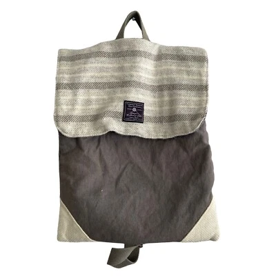 Mochila Bolso de Mano Faribault Woolen Mill Company De Colección Marrón Gris Beige Lana Foto 1 de 4