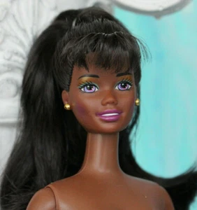 Nude African American Christie High Ponytail w bangs TnT AA Barbie DBox4 OOAK - Picture 1 of 12
