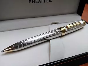 Sheaffer Prelude Signature Silberplatte Schlangenhaut gravierter Kugelschreiber - Bild 1 von 8