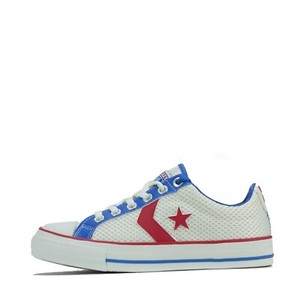 Converse Star Player Ev Ox Damskie trampki Buty Białe Niebieskie 