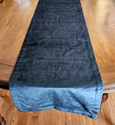 Corredor de mesa West Elm mezcla de algodón 14 x 90 en verde esmeralda Foto 1 de 4