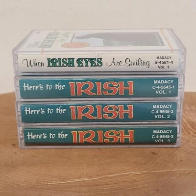Here's to the Irish 1, 2, 3 & When Irish Eyes Are Smiling Cassette Lot *READ* - Image 1 of 4