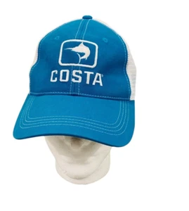 Costa Delmar blue/ white mesh snapback embroidered baseball cap - Picture 1 of 6