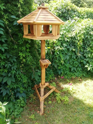 Vogelhaus,Vogelstation, Holzvilla,Vogelfutterhaus, Vogelhäuschen, auch Ständer - Bild 1 von 4