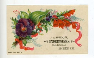BUSINESS CARD – UNDERTAKER – ATCHISON KANSAS - Picture 1 of 2