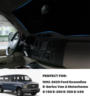 适用于福特 E-150 E-250 E-350 E450 Van 1992-2025 挡风玻璃遮阳 UV 热罩 — 第 1/4 张图片
