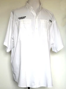 Columbia PFG Eastern Oregon Univ. Camisa blanca con botones de pesca ventilada S/S XXL - Imagen 1 de 3