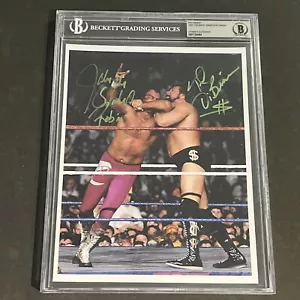 JAKE "THE SNAKE" ROBERTS & TED DiBIASE SIGNED HANDSIGNIERT 8,5X11 FOTO BAS - Bild 1 von 2