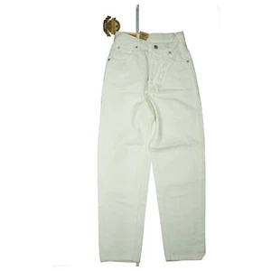 Edwin Newton Delgado Vaqueros 80er 90er Legendario 27/28 W27 L28 Unisex Blanco - Imagen 1 de 7
