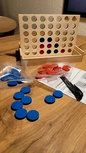 NEU Top Qualität: Vier Gewinnt aus Holz, 4 in einer Reihe Battle Strategiespiel - Bild 1 von 6
