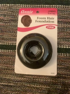 NUEVA BASE DE PELO DE ESPUMA ANNIE JUMBO FIRME 3 3/4" DIÁMETRO #3288 FABRICANTE DE MOÑOS Foto 1 de 4