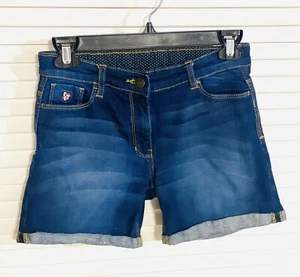 US Polo Assn. Girls 10 / 11 Blue Denim jean shorts Stretch EUC - Picture 1 of 9