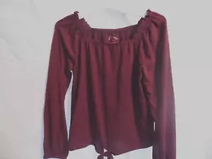 Girls Long Sleeve Burgundy Shirt. By Art Class. Sz M (7/8) - Picture 1 of 3