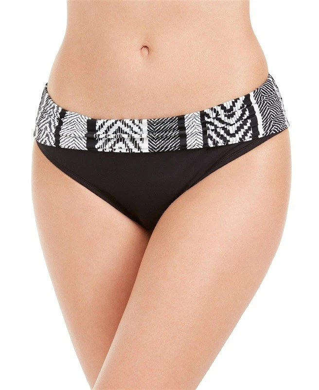 NWOT Kenneth Cole S Captiva Banded Full Hipster Bikini Swim Bottom #101791 - Imagem 1 de 1