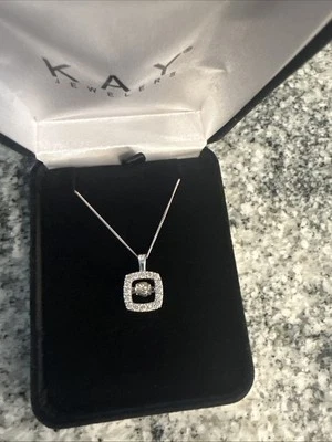 Unstoppable Love Diamond Necklace 5/8 ct tw Round-Cut 10K White Gold 19" - Image 1 of 4