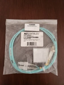 Cable de fibra LC a SC 10-GIG multimodo dúplex 50/125 (OM3) 2mm Aqua 2 metros - Imagen 1 de 5