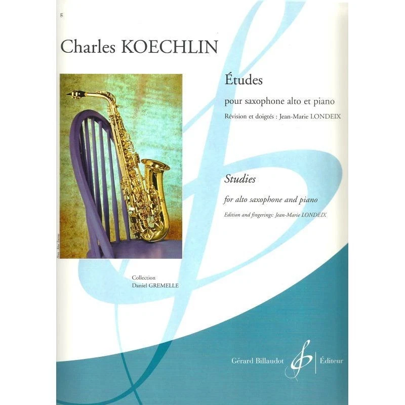 Charles Koechlin Studi per sassofono Contralto e Piano Ed. Billadout