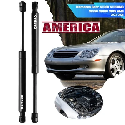 2X Front Hood Gas Struts Supports For MERCEDES-BENZ SL500 SL55 AMG SL600 2003-08 Foto 1 de 4