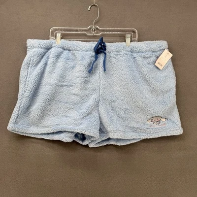 Pantalones Cortos de Pijama Híbrido Sanrio para Mujer 2X Azul Delicado Cinnamoroll Fuzzy Lounge Nuevos con Etiquetas Foto 1 de 4