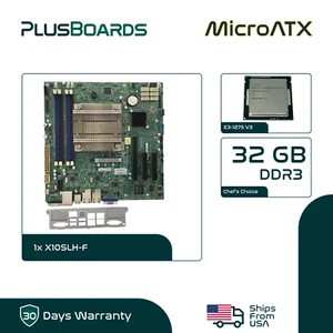 Supermicro X10SLH-F MicroATX Server Motherboard w/ E3-1275 V3 4 Core 32GB DDR3 - Picture 1 of 9