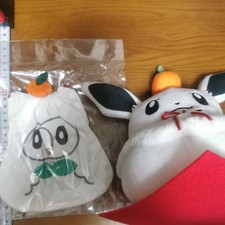 Pokemon Eevee Kagami Mochi Rowlet Center Limited Plush Toy Drawstring Bag With T
