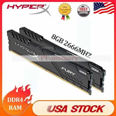For DDR4 Memory 8 GB 2666 MHz PC4-21300 Desktop DIMM RAM HX426C16FB2/8 - Image 1 of 4
