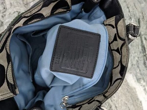 COACH Brown Jacquard Canvas Bag - Picture 1 of 3