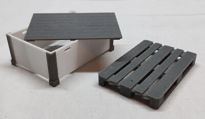 Palette mit Rahmen Aufbau 1:14,5 Tamiya, Wedico, Carson u.a ( UMOBA ) Replica - Bild 1 von 4