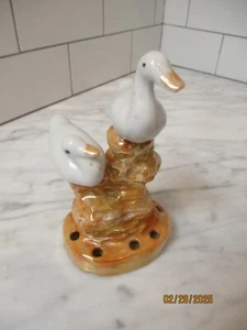 (2) Vintage Keramik Blumenfrösche Papagei und Möwen Glanzgeschirr Made in Japan - Bild 1 von 5