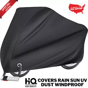Bike Cover Outdoor Waterproof Bicycle Covers Rain Sun w/ Lock Hole Electric Bike - Picture 1 of 9