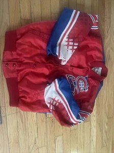 Vintage 90s Montreal Canadians Chalk line Winning  Jacket Size L NHL Rare - Bild 1 von 18