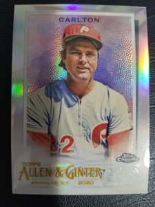 2020 Topps Allen & Ginter Chrome Steve Carlton Refractor; Phillies #60