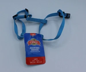 Imbracatura per gatti regolabile in nylon Great Choice 8"-16" circonferenza blu - Foto 1 di 1