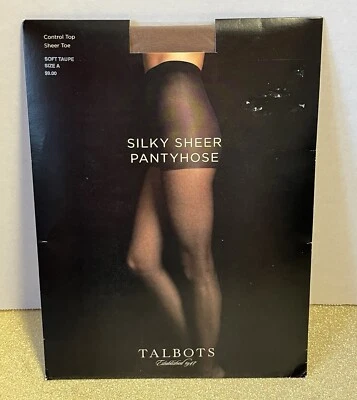 Pantimedias Talbots Silky Sheer Control Top Talla A Soft Taupe Puntera Transparente Foto 1 de 4
