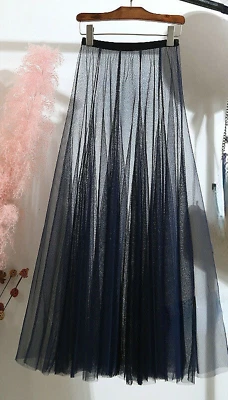 Falda de malla plisada interior de dama falda interior transparente enagua tul encaje decoración fiesta Foto 1 de 3