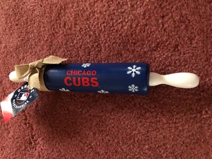 CHICAGO CUBS WOOD DECORATIVE ROLLING PIN, NEW. 12 INCH LONG. - Picture 1 of 1