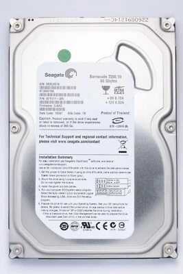 Seagate Barracuda 80GB IDE Desktop Hard Drive Model ST380215A P/N 9CY011-305 - Image 1 of 2