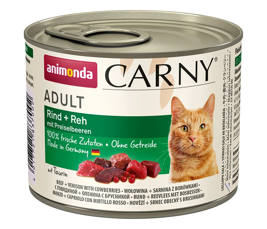 animonda Carny Adult Rind Reh mit Preiselbeeren 6x 200 g Katzenfutter Nassfutter - Bild 1 von 1