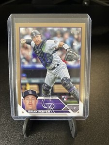 BRIAN SERVEN RC 2023 Topps SERIES 1 Baseball /2023 GOLD ROOKIE ROCKIES #41
