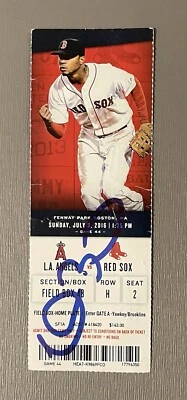 Clay Buchholz 2016 Boston Red Sox VS Anaheim Angels 7/3 Signed Ticket Stub  - Image 1 of 2
