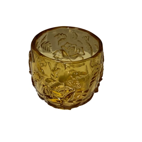 Vintage Amber Glass Open Rose Sconce Cover