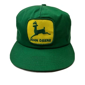 Vintage John Deere Trucker Hat K Brand Products Patch Made in USA Green Tractors - Picture 1 of 9
