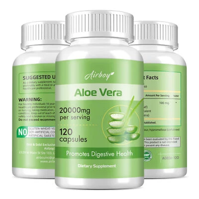 AIRBOY Cápsulas de Aloe Vera 20000mg - Digestivo, Apoyo Gastrointestinal