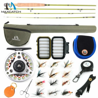 Maxcatch 1/2/3WT Fly Fishing Rod Combo, Rod, Reel, Line Outfit For Small Stream - Image 1 of 4
