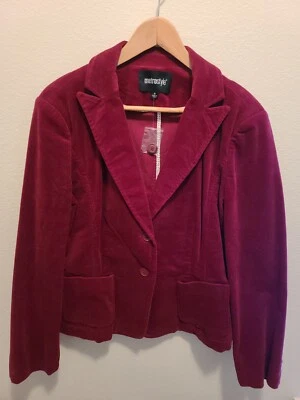 NEW Womens Size 16 Metrostyle Corduroy Red Timeless Chic Blazer - Image 1 of 4