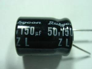 150uF 50V 105°C ESR=0,06 ELKO radial #19-351 - Imagen 1 de 1