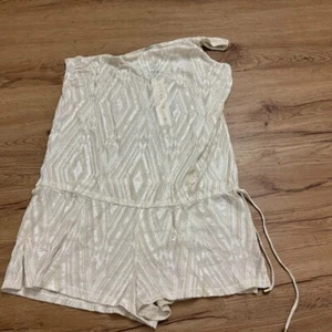 $155 Vitamin A Women's White Sarita Button-Up Shirt Dress Swim Cover-Up Size M 8 - Picture 1 of 7