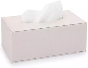 Sumnacon Tissue Box Cover Rectangle Linen Tissue Box,Stylish Tissue Box Holder w - Picture 1 of 7