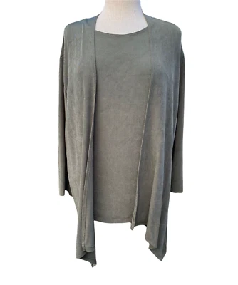 TRAVELERS CLASSIC Back Button Jacket sz 3 US XL Tank  2 Cypress Fern  - Image 1 of 4